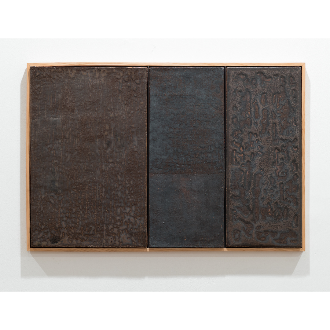 NEMA Julia Vulkanus Triptichon Tabula Sorozat 2023 Koedeny Balaton Felvideki Kozetekbol Keszitett Mazzal Fatuzeleses Egetes 1350 C 83 X 565 X 35cm