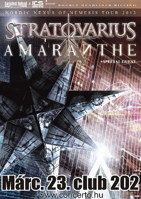 Stratovarius, Amaranthe: márciusi power metal est a Club 202-ben