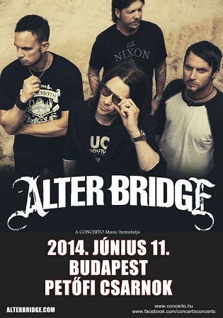 Már csak ötöt kell aludni az Alter Bridge első budapesti koncertjéig