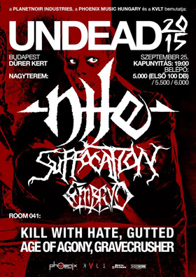 Undead 2015: Nile és Suffocation Budapesten