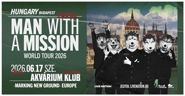 Farkasfejű-embertestű japán rock Budapesten: jön a Man With A Mission