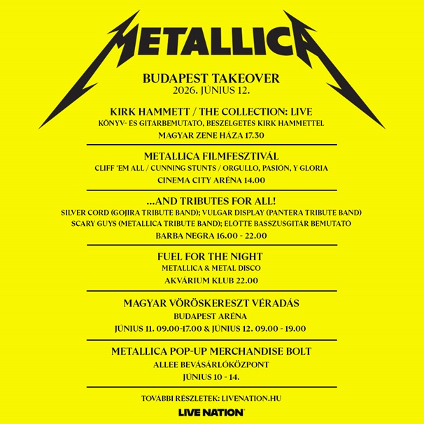 Metallica Budapest Takeover: három napig minden a Metallicáról szól majd