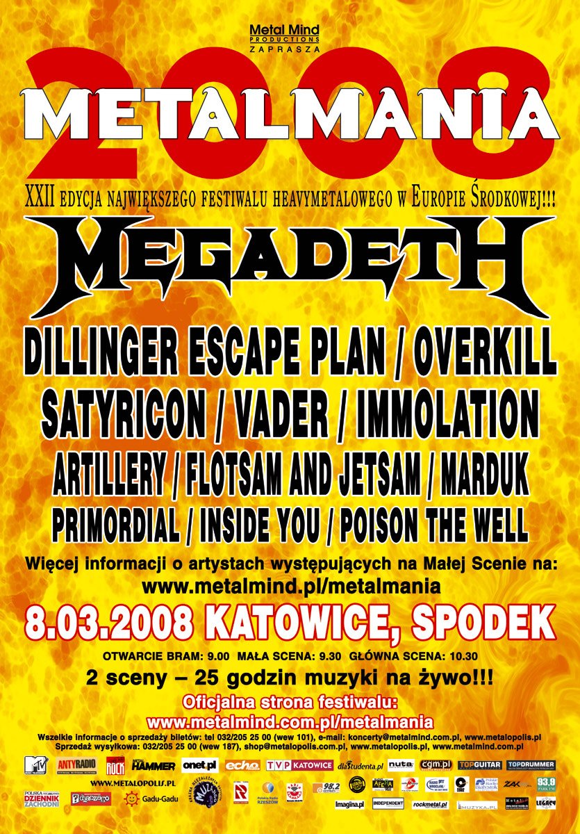 Metalmania Fesztivál 2008 - Katowice, 2008. március 8.